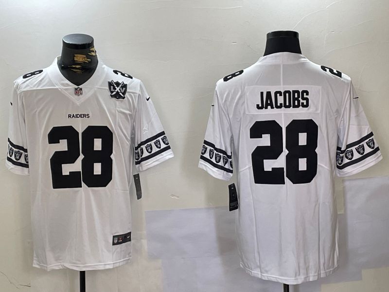 Men Oakland Raiders #28 Jacobs White 2024 Nike Vapor Limited NFL Jersey style 4->oakland raiders->NFL Jersey